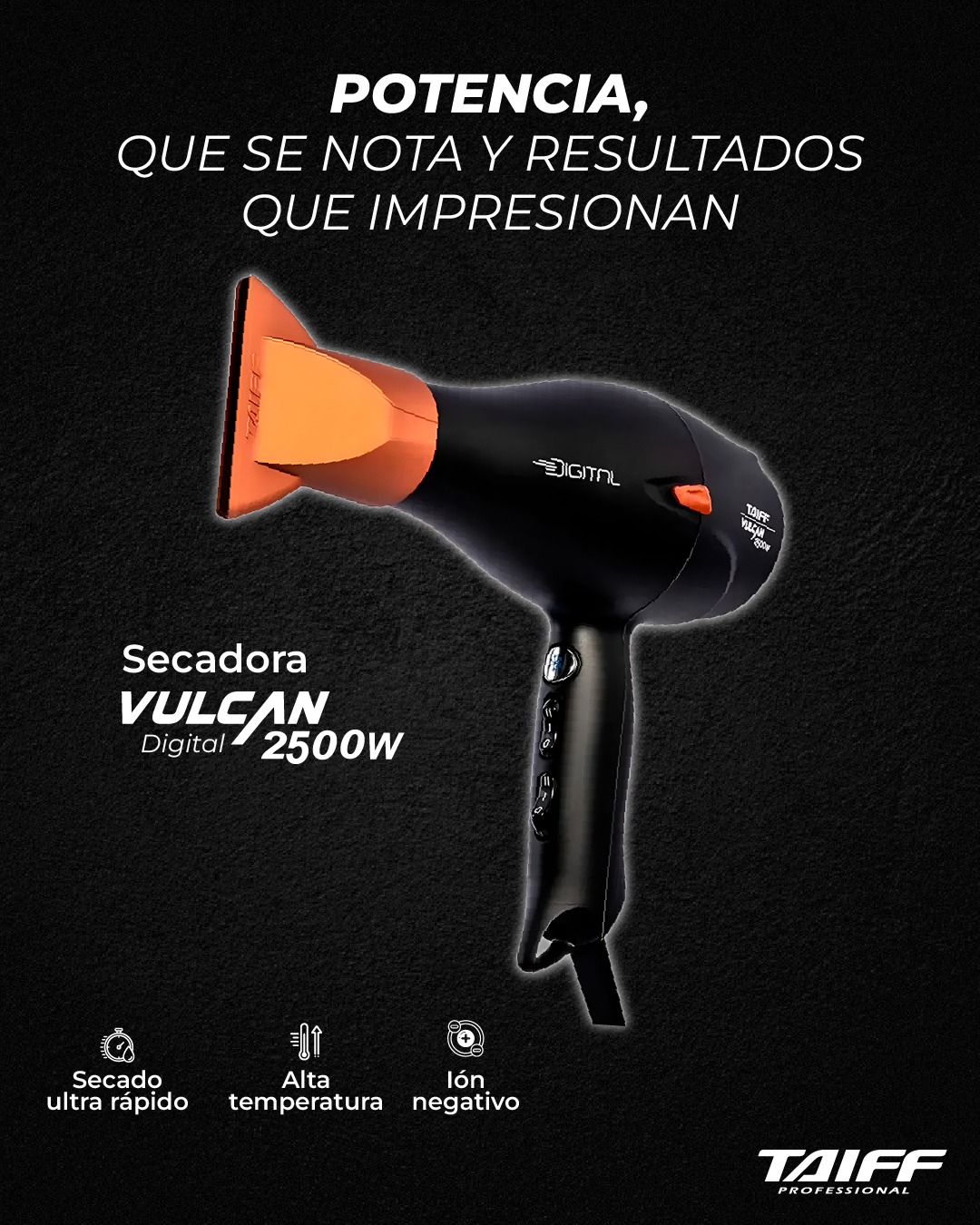 SECADORA VULCAN DIGITAL 2500W